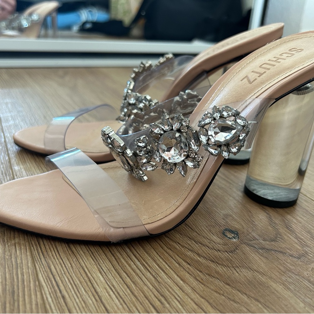 Gently Used Schutz Blanck Crystal Heels